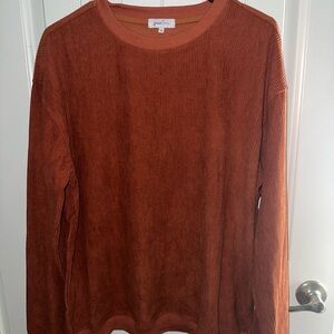 Rust Orange Corded Pullover